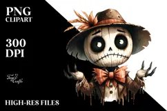 Funny Scarecrow with Bow and Tie, Transparent PNG Product Image 2