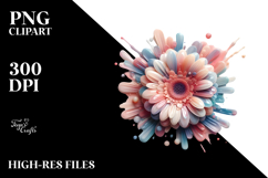 Glossy Gerbera Flower, High-Res PNG Product Image 2