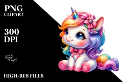 Funny Running Unicorn, Transparent PNG Product Image 2