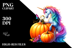 Unicorn Pumpkin Drawing | Clipart Product Image 2