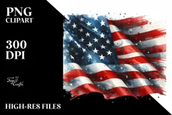 Sublimation Detailed Flag USA Colors Clipart Product Image 1