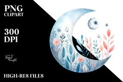 Simple Whimsical Half Moon PNG Product Image 2