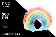 colorfull Watercolor Simple Ranbow | Sublimation Clipart Product Image 1