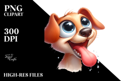 Playful Dog, Whimsical PNG Product Image 2