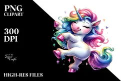 Vibrant Cute Unicorn PNG Product Image 2