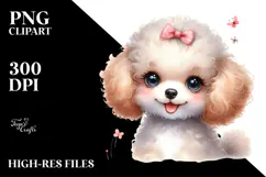 Happy Baby Poodle PNG Product Image 2