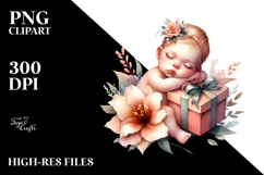 Sleeping Baby Gift PNG Product Image 2
