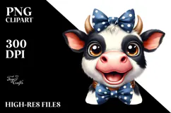 Expressive Funny Cow, PNG Product Image 2