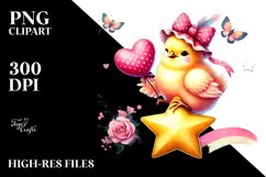 Chicken on Star Heart PNG Product Image 2