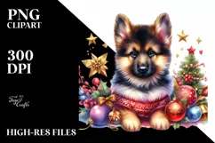Vibrant German Shepherd Illustration, High-Res PNG Product Image 3