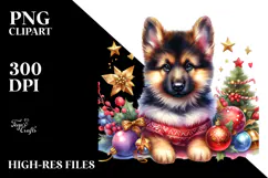 Vibrant German Shepherd Illustration, High-Res PNG Product Image 2