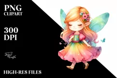 Colorful Cute Fairy PNG Product Image 3