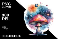 colorfull Magical Mushroom | Sublimation | Clipart Product Image 1