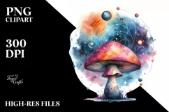 colorfull Magical Mushroom | Sublimation | Clipart Product Image 1