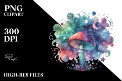 Colorful Magical Celestial Mushroom Clipart Product Image 1