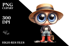 Watercolor Big Eyes Big Hat | Sublimation Clipart Product Image 2