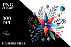 Simple Colorful Whimsical Star, PNG Product Image 2