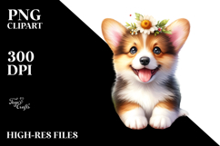 Watercolor Happy Pembroke Welsh Corgi PNG Product Image 2