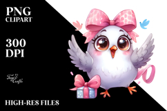 Funny Dove Bow Clipart Product Image 2