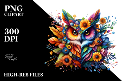 Abstract Owl Made of , Transparent PNG Product Image 2