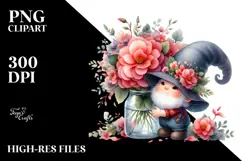 Cute Baby Gnome with Big Hat High-Res PNG Product Image 2