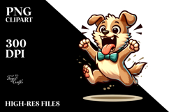Cute Dog with Bow Tie, PNG Product Image 2