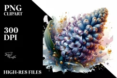 Hyacinth Watercolor Abstract Clipart Product Image 1