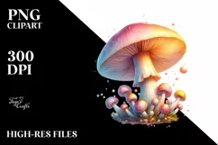 Detailed Mushroom, High-Res PNG Product Image 1