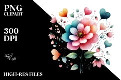 Colorful Rainbow with Hearts, Transparent PNG Product Image 2