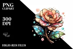 Wooden Stained Camellia Watercolor Splash Product Image 3