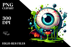 Goofy Eyeball Monster, PNG Product Image 2