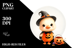 Cute Baby Duck Halloween PNG Product Image 2