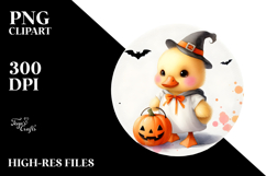Cute Baby Duck Halloween PNG Product Image 2