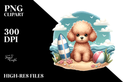 Cute Poodle at the Beach, 20 oz Tumbler Product Image 2