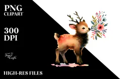 Vibrant Baby Elk | Sublimation Clipart Product Image 2