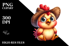Watercolor Funny Baby Rooster | Confused Caricature Clipart Product Image 2