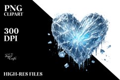 Icy Heart Digital Painting PNG Product Image 2