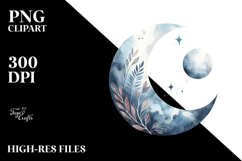 Simple Whimsical Half Moon PNG Product Image 2