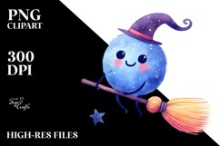 Vibrant Cute Broom Watercolor Product Image 1
