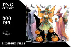 Fairy Dressed for Halloween | Sublimation Clipart Product Image 2