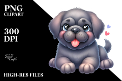 Happy Cartoon Mastiff PNG Product Image 2