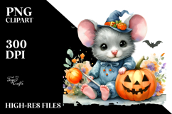 Baby Mouse Halloween Pumpkins Clipart Product Image 2