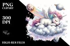 Style Watercolor Unicorn | Sublimation Clipart Product Image 3