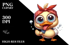 Cute Duck with Bandana, PNG Product Image 2