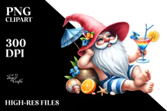 Whimsical Gnome Cocktail Beachwear PNG Product Image 2