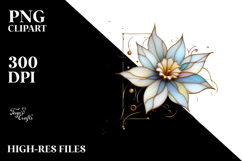 Small Stained Daffodil Frame PNG Product Image 2