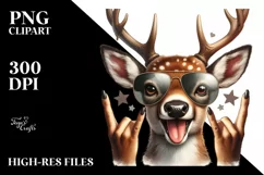 Funny Deer Portrait Rock Sign Product Image 1