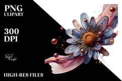 Glossy Gerbera, Watercolor PNG Product Image 2