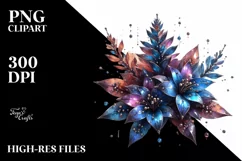 Glossy Lobelia Watercolor Clipart Product Image 3