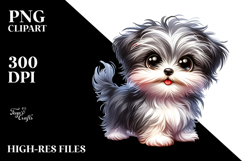 Happy Havanese Puppy, Watercolor PNG Product Image 2